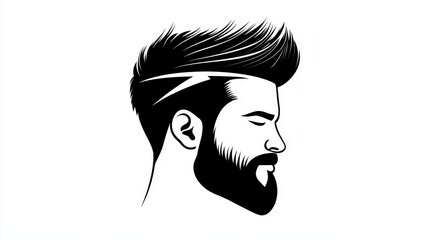 Poster - a man with a beard and a mohawk on his head