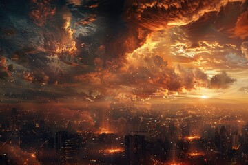 heaven on earth. armageddon catastrophe: apocalypse disaster on planet