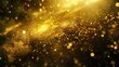 © Vlad - Intro Video. Gold Movement in Universe Dust with Abstract Particles Motion