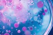 © kasmaran - Abstract bubbles, vibrant blue and pink.
