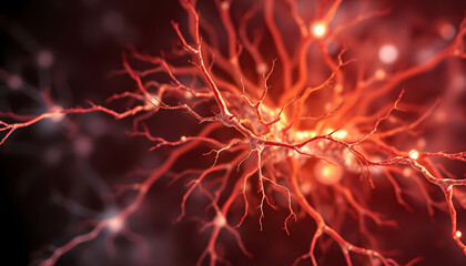 Wall Mural - abstract neural background isolated with white highlights, png