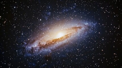 Cosmic Nightscape: A Stunning View of Stars and Galaxies in the Vastness of Outer Space