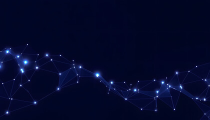 Wall Mural - abstract futuristic - technology with polygonal shapes on dark blue background. design digital techn