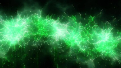Wall Mural - Happy new year 2025 motion animation. Abstract motion background shining colorful particles. New year and Christmas 2025, 2024 background. Seamless 4K loop video.