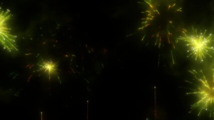 Wall Mural - Happy new year 2025 motion animation. Abstract motion background shining colorful particles. New year and Christmas 2025, 2024 background. Seamless 4K loop video.