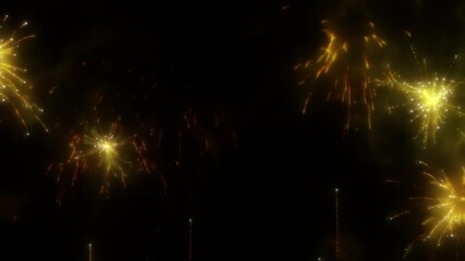 Wall Mural - Happy new year 2025 motion animation. Abstract motion background shining colorful particles. New year and Christmas 2025, 2024 background. Seamless 4K loop video.