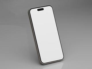 Leinwandbilder - 3D ultra realistic render illustration high quality smartphone mockup with isolated background. Smart phone mockup collection. Device front view. 3D mobile phone with shadow on white background.