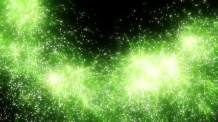 Wall Mural - Happy new year 2025 motion animation. Abstract motion background shining colorful particles. New year and Christmas 2025, 2024 background. Seamless 4K loop video.