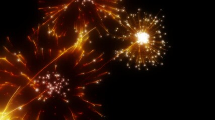 Wall Mural - Happy new year 2025 motion animation. Abstract motion background shining colorful particles. New year and Christmas 2025, 2024 background. Seamless 4K loop video.