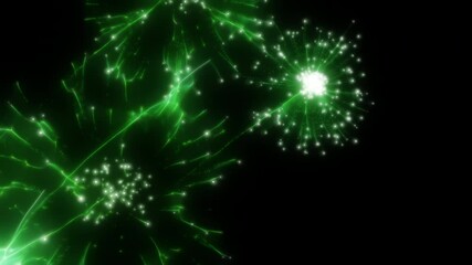 Wall Mural - Happy new year 2025 motion animation. Abstract motion background shining colorful particles. New year and Christmas 2025, 2024 background. Seamless 4K loop video.