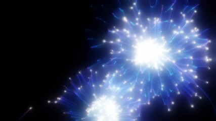Wall Mural - Happy new year 2025 motion animation. Abstract motion background shining colorful particles. New year and Christmas 2025, 2024 background. Seamless 4K loop video.