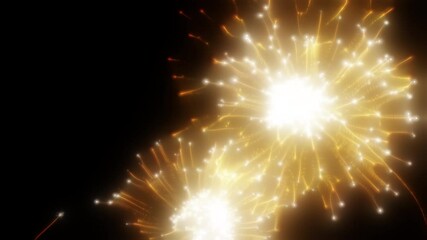 Wall Mural - Happy new year 2025 motion animation. Abstract motion background shining colorful particles. New year and Christmas 2025, 2024 background. Seamless 4K loop video.