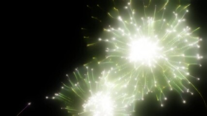 Wall Mural - Happy new year 2025 motion animation. Abstract motion background shining colorful particles. New year and Christmas 2025, 2024 background. Seamless 4K loop video.