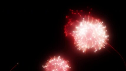 Wall Mural - Happy new year 2025 motion animation. Abstract motion background shining colorful particles. New year and Christmas 2025, 2024 background. Seamless 4K loop video.