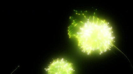 Wall Mural - Happy new year 2025 motion animation. Abstract motion background shining colorful particles. New year and Christmas 2025, 2024 background. Seamless 4K loop video.