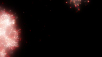Wall Mural - Happy new year 2025 motion animation. Abstract motion background shining colorful particles. New year and Christmas 2025, 2024 background. Seamless 4K loop video.