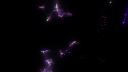 Wall Mural - Happy new year 2025 motion animation. Abstract motion background shining colorful particles. New year and Christmas 2025, 2024 background. Seamless 4K loop video.