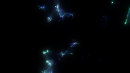Wall Mural - Happy new year 2025 motion animation. Abstract motion background shining colorful particles. New year and Christmas 2025, 2024 background. Seamless 4K loop video.