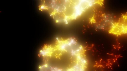 Wall Mural - Happy new year 2025 motion animation. Abstract motion background shining colorful particles. New year and Christmas 2025, 2024 background. Seamless 4K loop video.