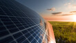 © Bernt Moss/Stocksy - Solar panels in the sunset