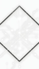 Wall Mural - 3d abstract digital background have line connection point with 3d rendering isolated with white high
