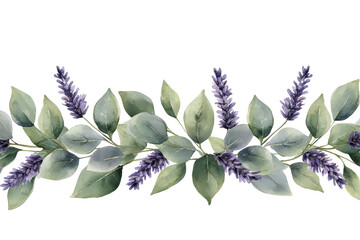 Wall Mural - The leaves of eucalyptus and lavender create a fresh and soothing aroma