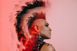 © VICTOR TORRES/Stocksy - Creative punk style with layered mohawk and edgy makeup