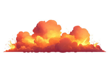 Wall Mural - CRASH-CRASH! A fiery cloud