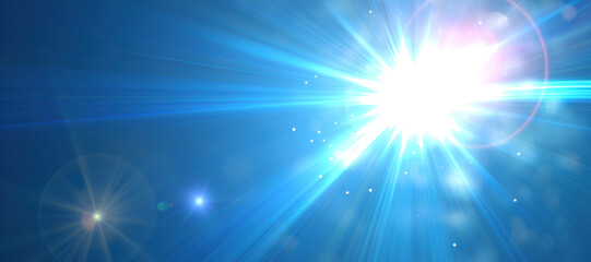 Wall Mural - sunlight in the blue sky background, ray, bright, shine 20