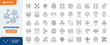 © Cetacons - Networking line editable icon set. Containing network, connections, relationship, online networking, community, events, social network and more. vector illustration