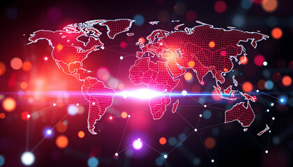 Wall Mural - technology and business global internet connection application concept isolated with white highlight