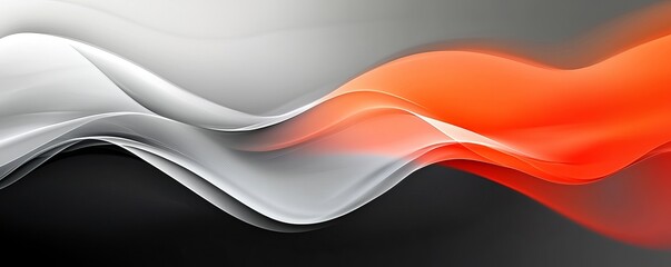 Wall Mural - Grainy background, gray orange red white black abstract color wave noisy texture banner poster header cover design