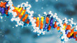 © Jakub and Jedrzej Krzyszkowski/Stocksy - Retrofuture DNA Helix Illustration