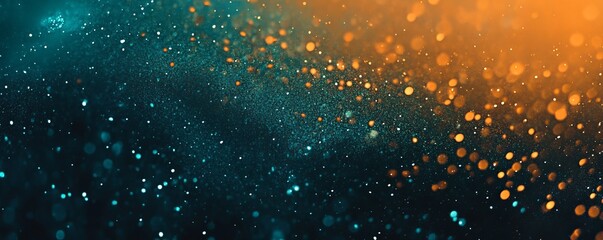 Wall Mural - grainy teal orange background, noise texture abstract color gradient poster dark backdrop, header ba