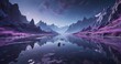 © methinee - A boundless and infinite environment with a vibrant blue-purple tint , landscape, purple, blue