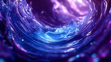 Wall Mural - abstract swirling blue and purple liquid art