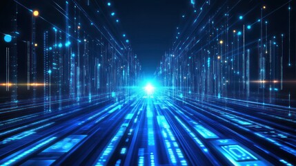 Wall Mural - digital highway: a journey into the dataverse