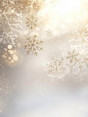Wall Mural - a close-up view of delicate snowflakes on a bright background, perfect for winter or holiday themed 