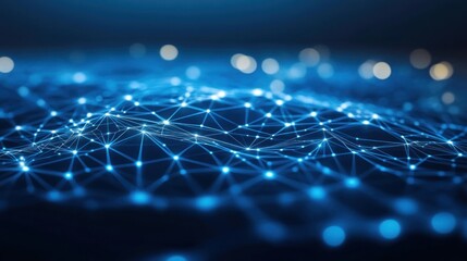 Wall Mural - abstract network connection: digital data visualization