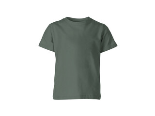 Wall Mural - heather forest green colour blank fashion tee front mockup template