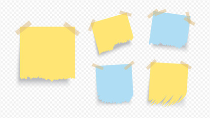 Wall Mural - ripped note isolated on white backgrounds