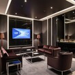 © Digital Artist - An elegant VIP TV lounge with plush velvet