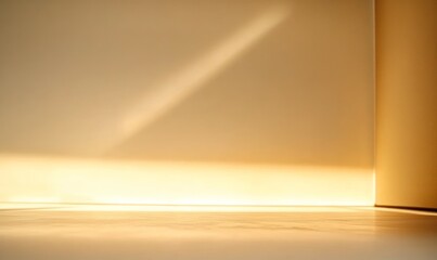 Leinwandbilder - Minimalist Light Beige Background for Product Display with Soft Lighting and Smooth Texture