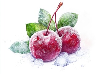 Wall Mural - Frosted Cherries