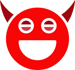 Poster - Smile Devil Icon Illustration