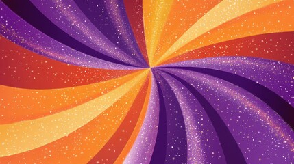 Wall Mural - Vibrant Abstract Spiral Background in Shades of Orange and Purple