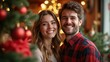 © useful pictures - Couple Joyfully Celebrating Christmas and New Year in a Festive Holiday Setting