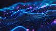 © Teeraphon - background network points Earth's surface wave background Abstract digital wave background information technology background The background is the background. gradient wave digital wave ban