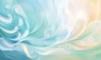 Wall Mural - abstract blue background with waves-generative ai