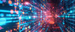© TrendyImages - Futuristic Data Stream, vibrant tunnel of digital information flows through cyberspace.